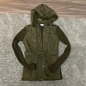 XS Grace and Lace jacket. Olive green